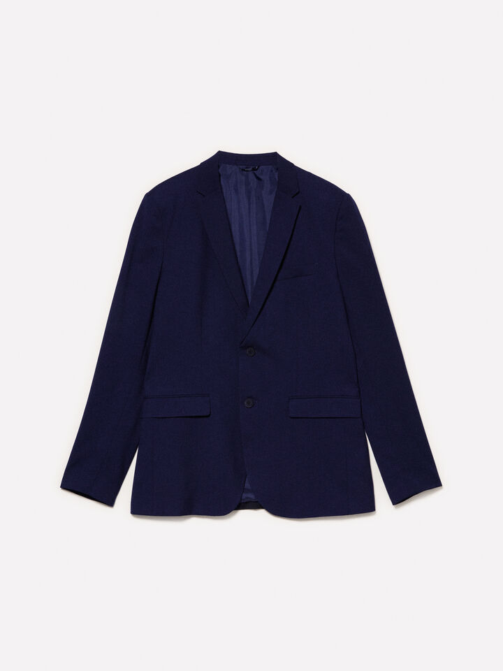 Dark blue tailored blazer - men's blazers - Dark Blue | Sisley image number 5